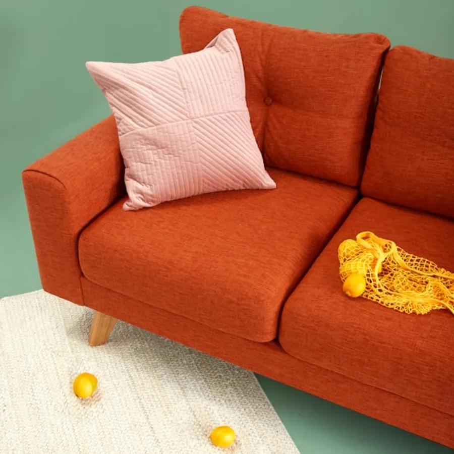 Three-Seater Fabric Sofa